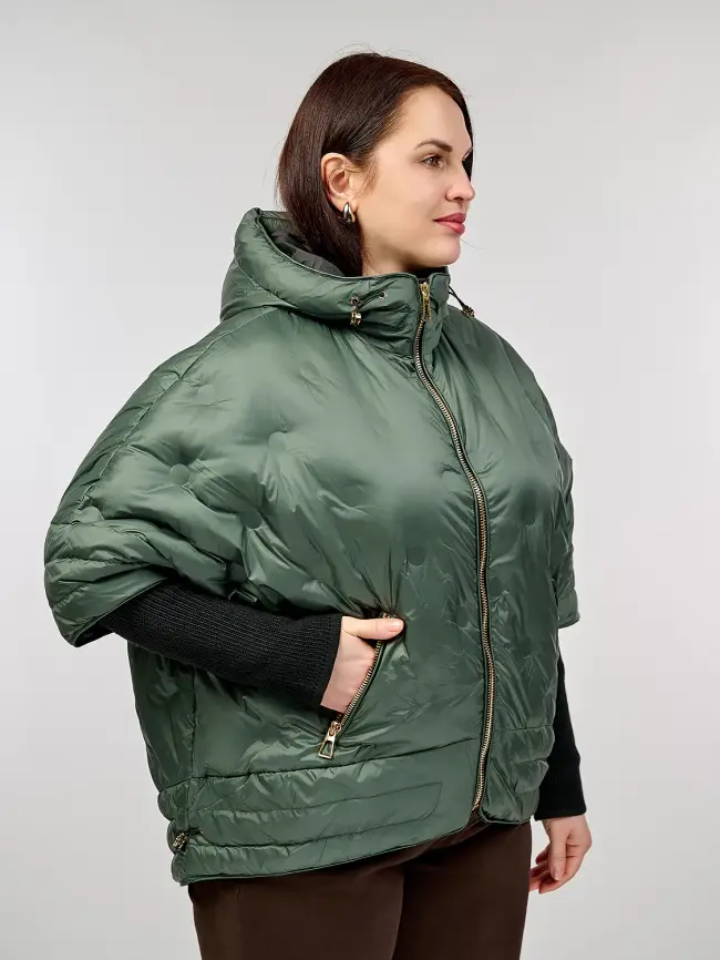 Куртка с трикотажным рукавом 6560 Размер 48-54 фото 3