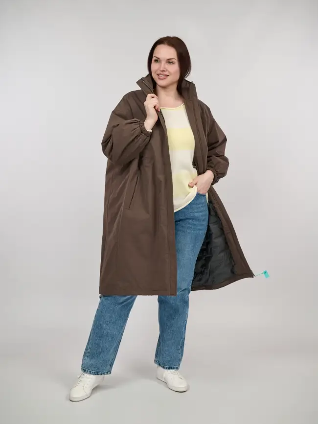 Плащ с утепленной подкладкой 8401 Размер 54-60 фото 12