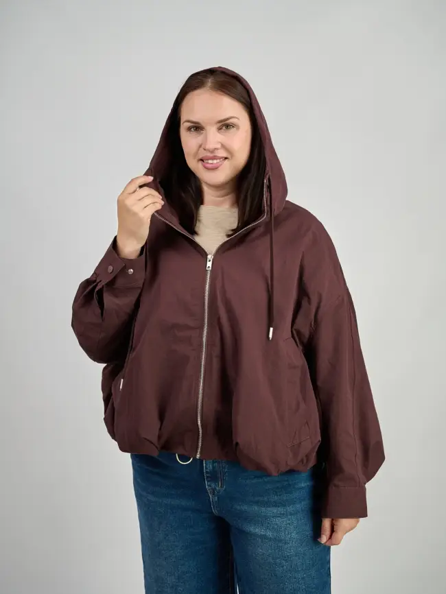 Ветровка с капюшоном 25170 Размер 50-60 фото 4