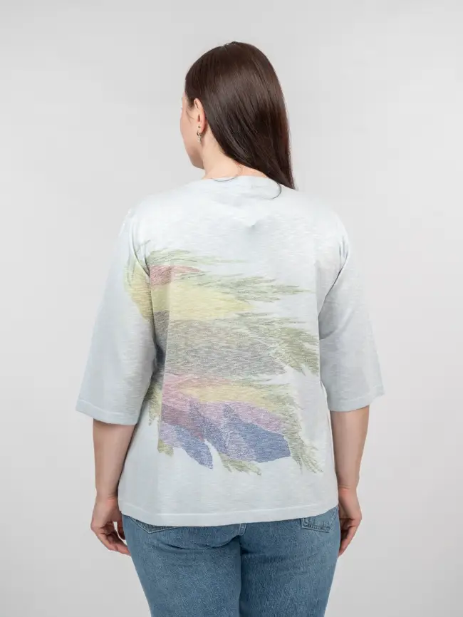 Джемпер облегченный с принтом 1006 Размер 50-58 фото 61