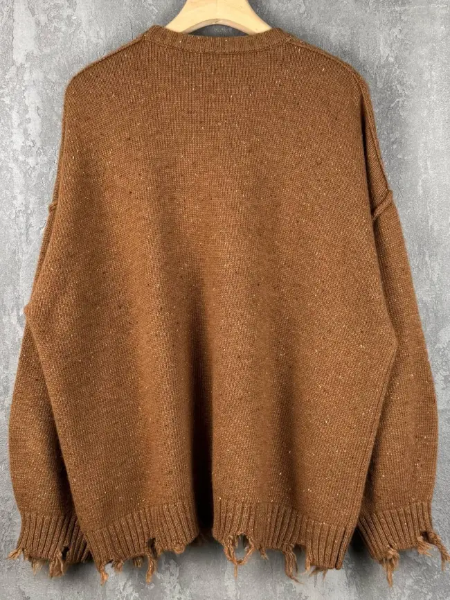 Джемпер рваный оверсайз 58196 Размер 48-58 фото 18