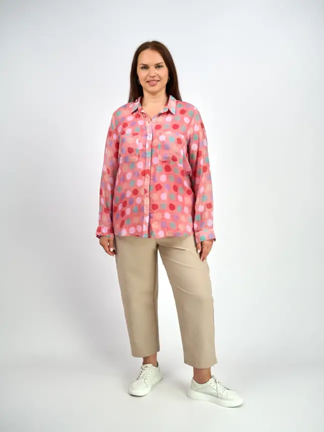 Рубашка с принтом ЭттоПлюс 33411 Размер 46-54 фото 9