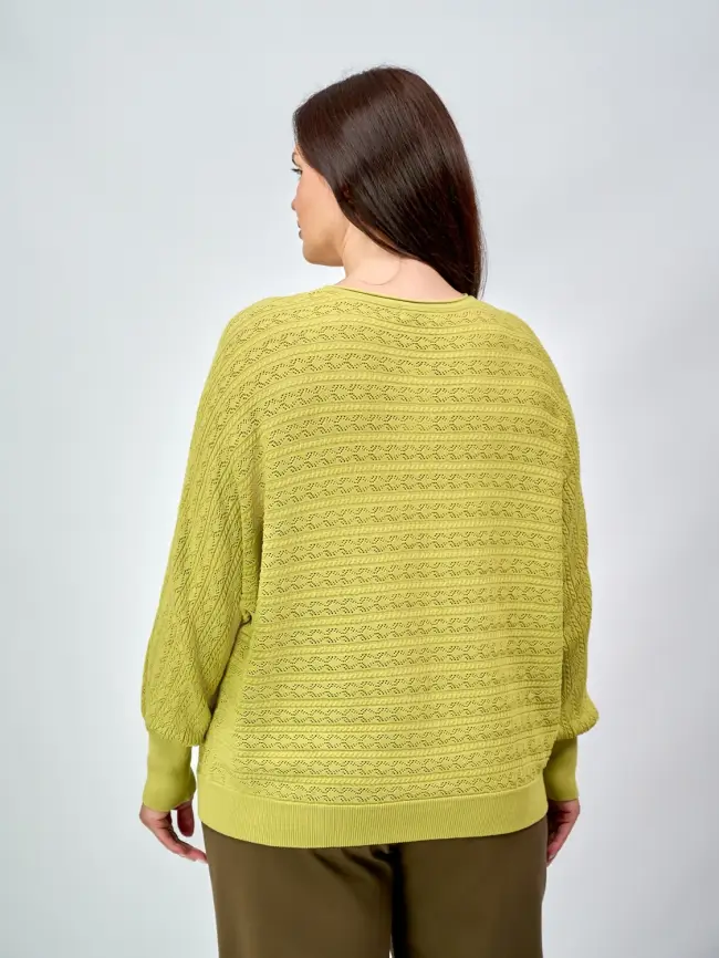 Джемпер "Ажурная вязка"ЭттоПлюс 6767 Размер 54-60 фото 17