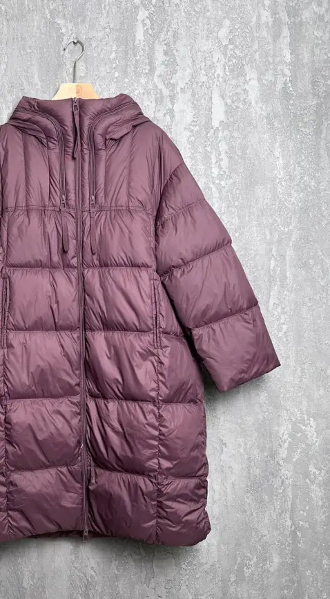 Пуховое пальто 870 Размер 48-54 фото 18