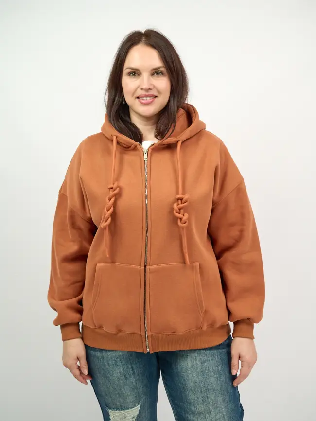 Худи зип утепленное оверсайз 506 Размер 50-58 фото 217