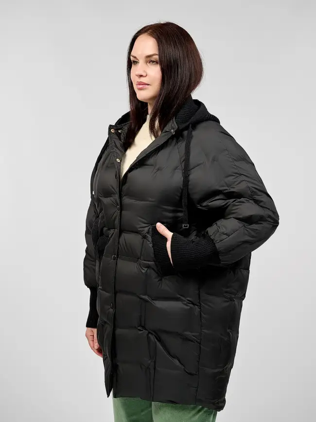 Пуховое пальто 6562 Размер 48-56 фото 29