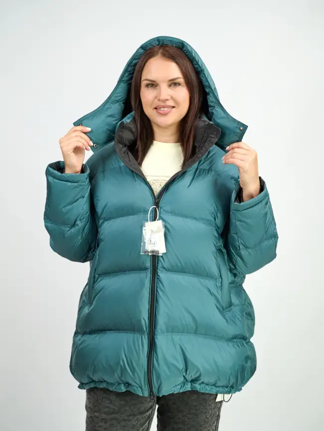 Пуховик зимний 9903 удлиненный Размер 50-60 фото 17