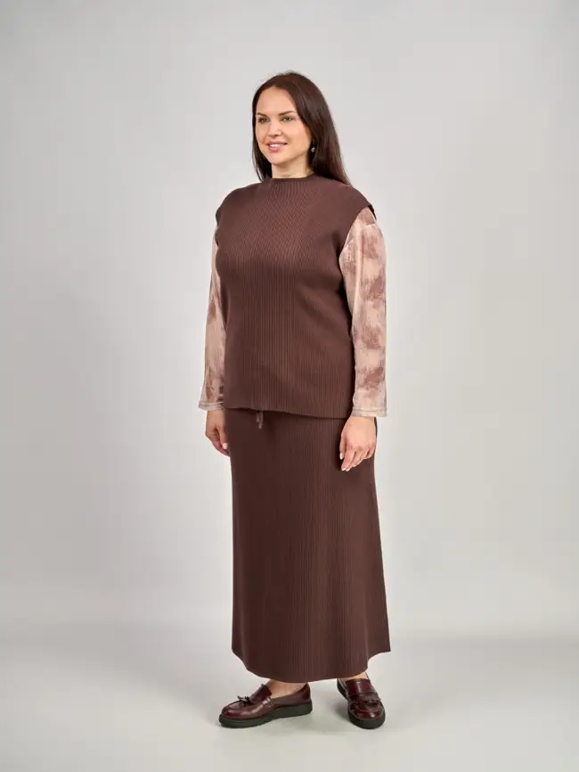 Джемпер без рукавов ЭттоПлюс 876 Размер 54-58 фото 57