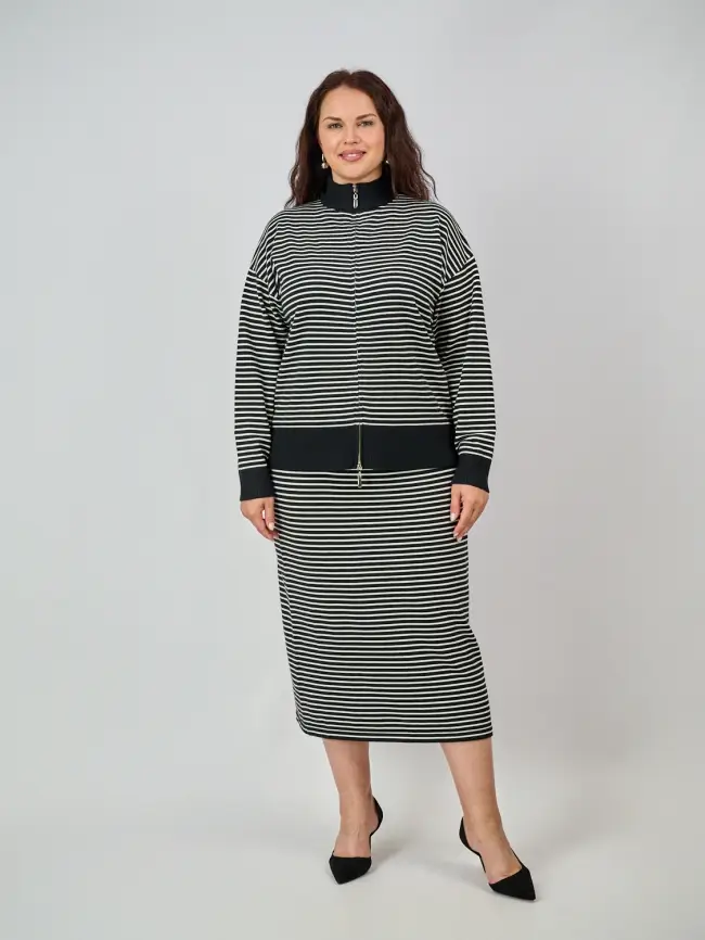 Юбка в полоску ЭттоПлюс 25413 Размер 50-58 фото 14