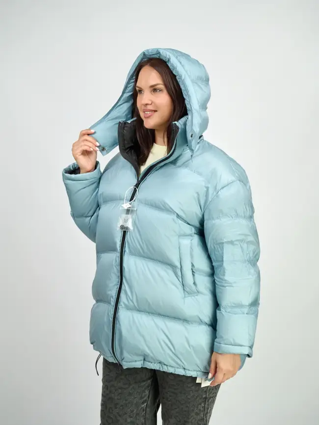 Пуховик зимний 9903 удлиненный Размер 50-60 фото 54