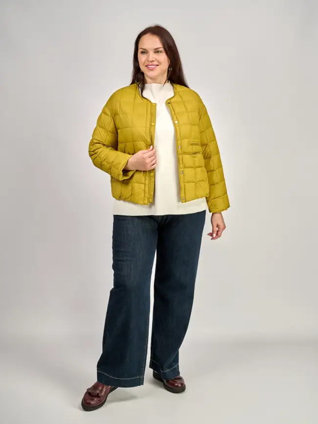 Куртка пух легкая 8176 Размер 44-52 фото 10