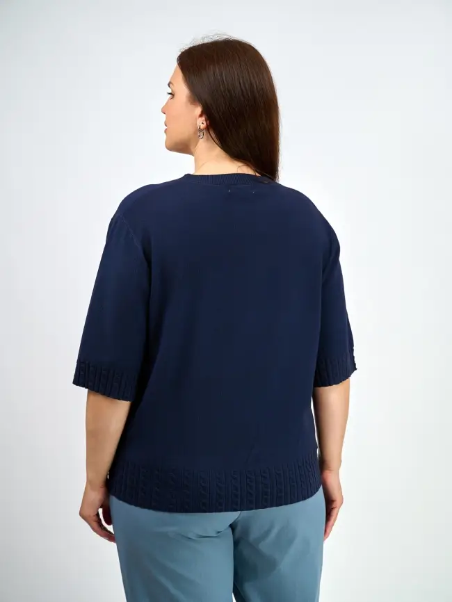 Джемпер облегченный ЭттоПлюс 25414 Размер 48-54 фото 90