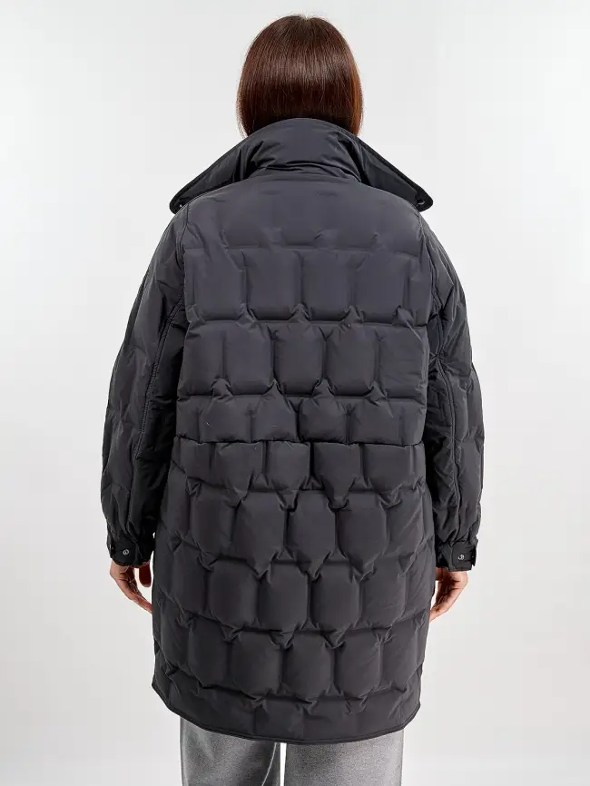 Пуховое пальто 6325 Размер 46-56 фото 44