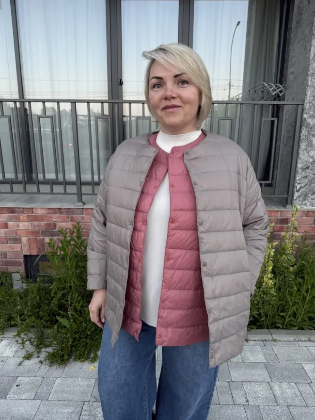 Легкая пуховая куртка 8802 Размер 46-56 фото 151