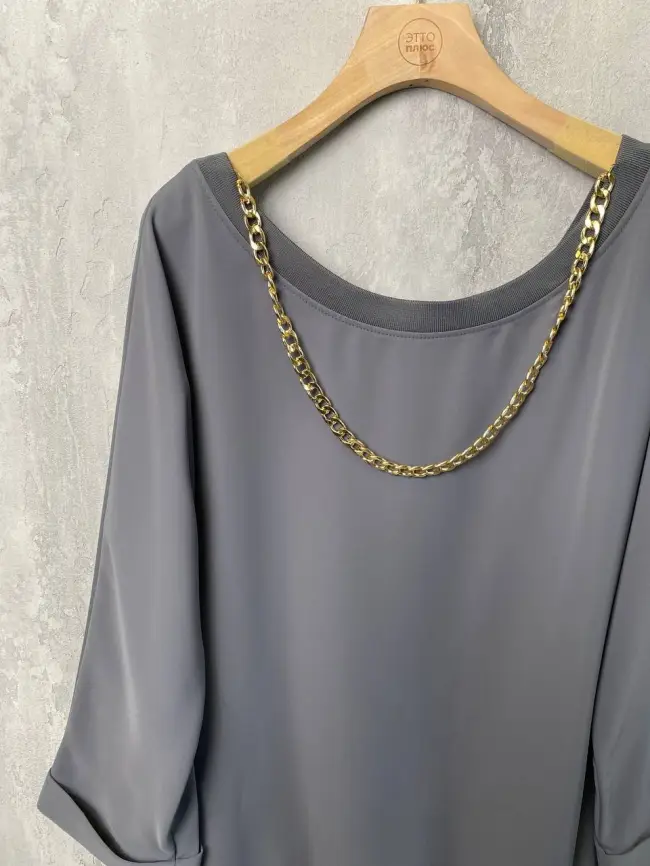 Блуза с цепью 4993 Размер 44 фото 3