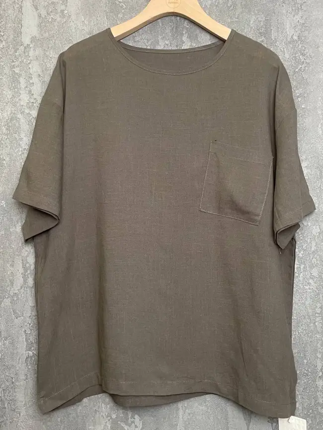Футболка лен карман 24080 Размер 50-56 фото 23