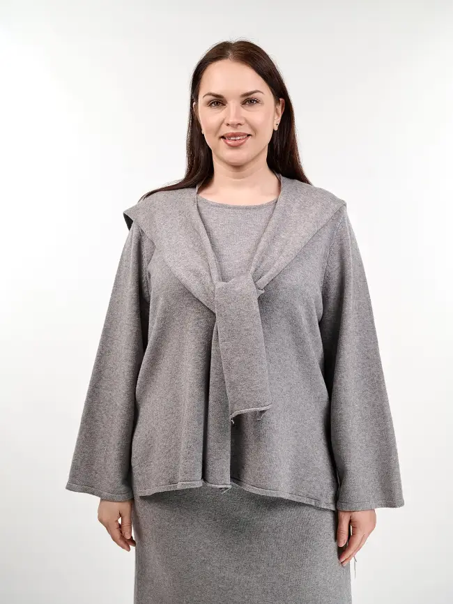 Костюм 6605 Размер 50- 58 (серый) Уценка фото 1