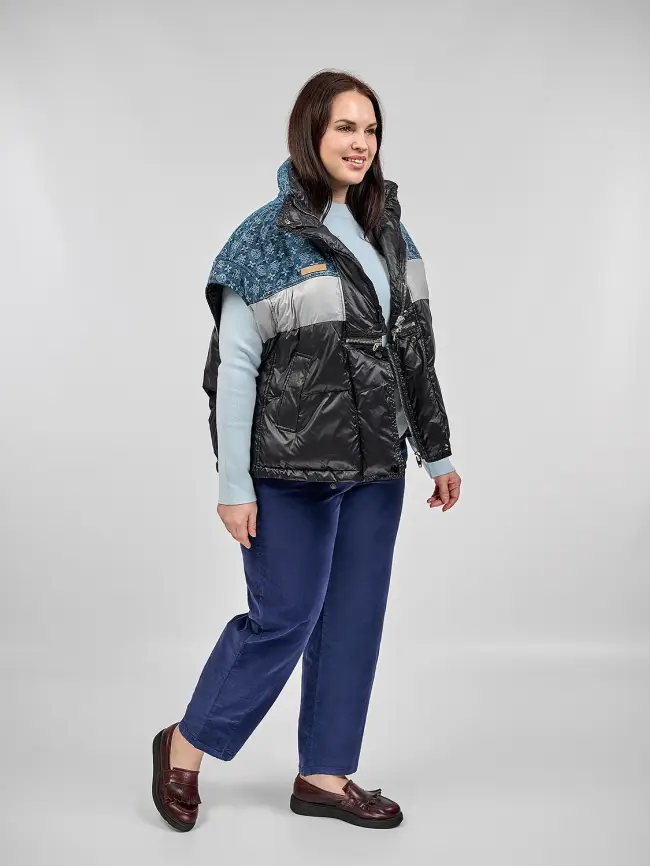 Жилет на двух молниях 1219 Размер 48-58 фото 33