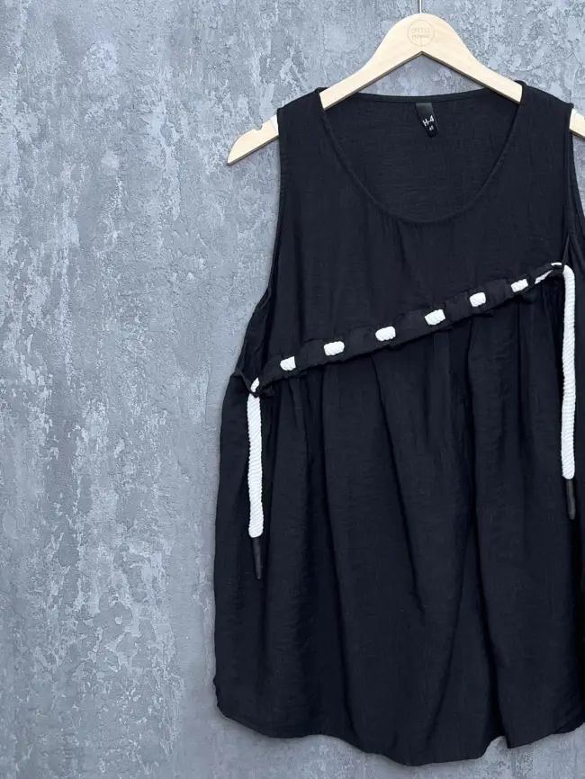 Блуза летняя 01175 Размер 46-48 (черный) фото 10