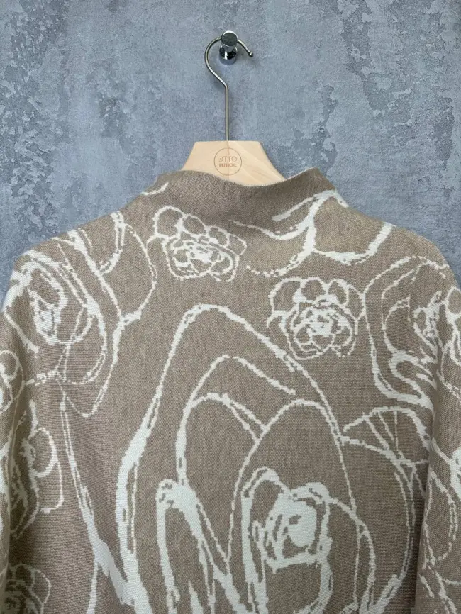 Джемпер "Цветочный принт" 0922 Размер 46-54 фото 9