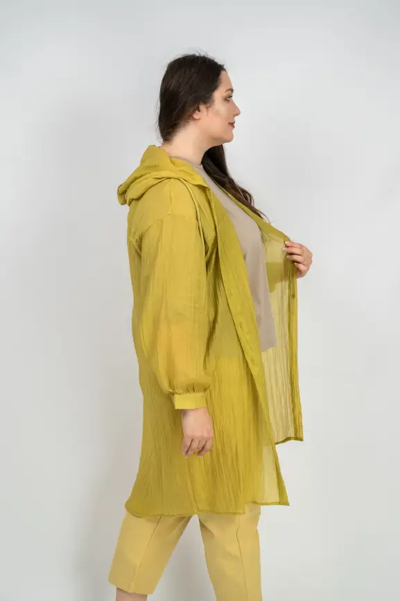 Пыльник рубашка удлиненный 9087 Размер 50-58 фото 5