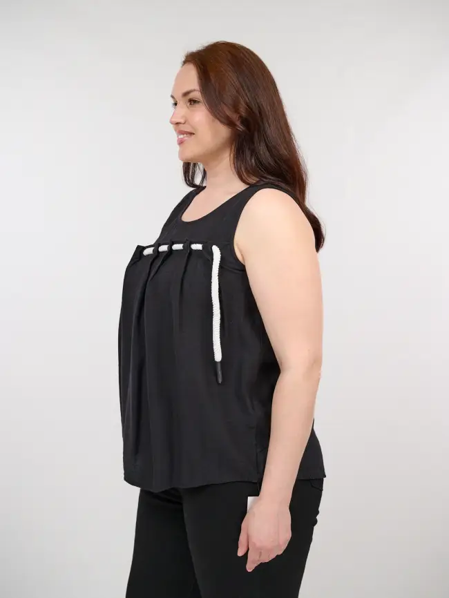Блуза летняя 01175 Размер 46-48 (черный) фото 5