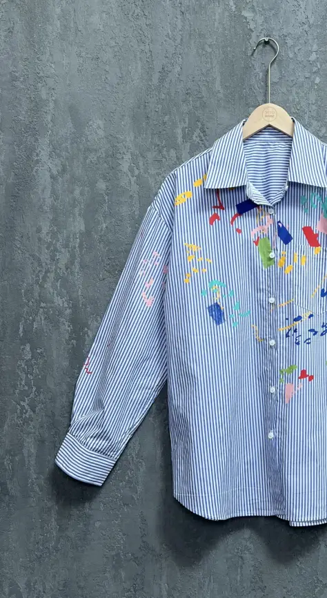 Рубашка с принтом Размер 48-56,58066 фото 2