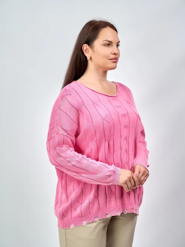 Джемпер Италия с круглым горлом 3388 Размер 50-58 фото 11