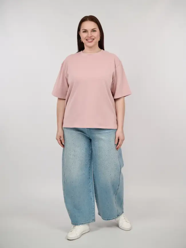 Джинсы в стразах 6788 Размеры 52-58 фото 14