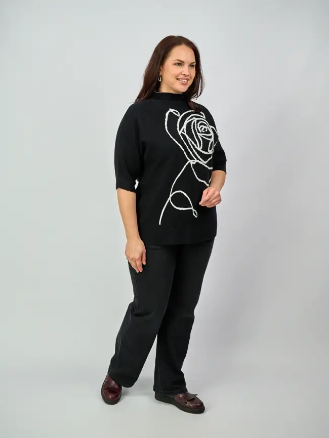 Джемпер Роза 87654 ЭттоПлюс Размер 52-56 фото 26