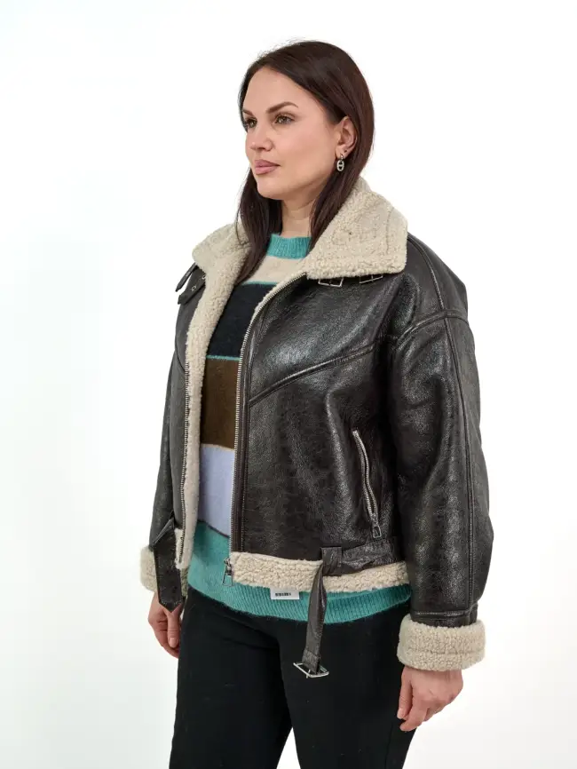 Дубленка авиатор 18907 Размер 50-54 фото 9