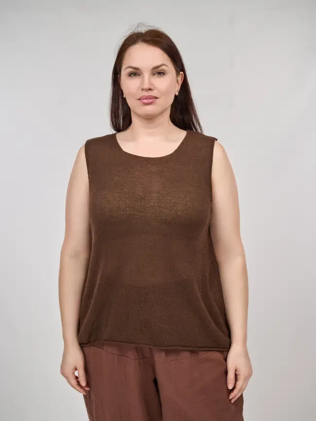 Топ трикотажный облегченный ЭттоПлюс 25108 Размер 50-60 фото 31