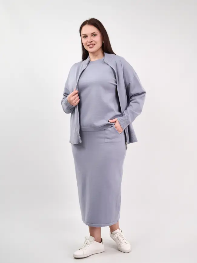 Кофта на молнии 25411 ЭттоПлюс Размер 50-58 фото 76