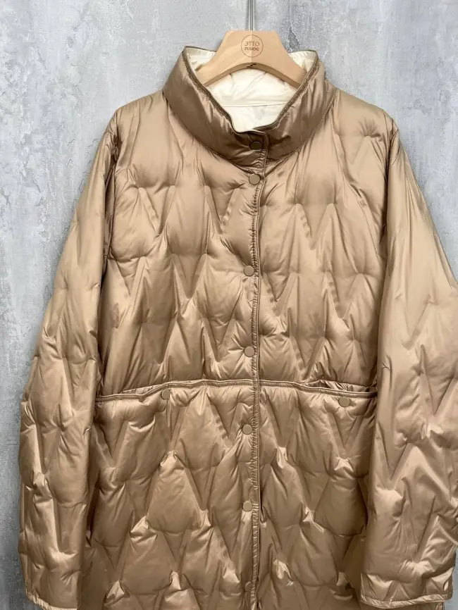 Удлинённая пуховая куртка 90312 Размеры 46-52 фото 10