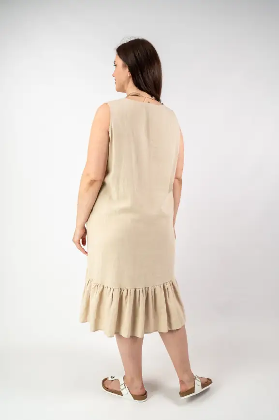 Сарафан волан лен 23300 Размер 54-58 фото 15