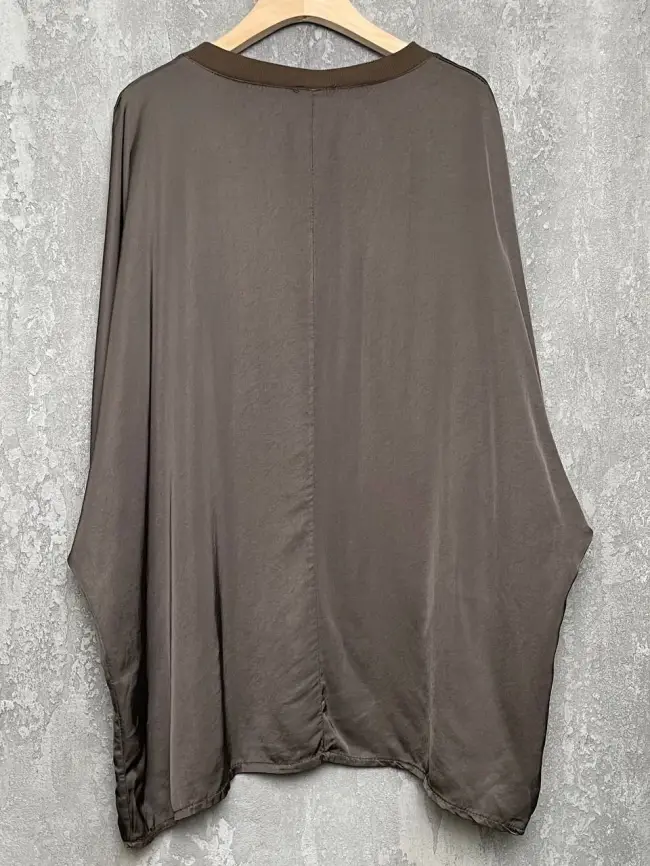 Блуза атлас Италия 84085 Размер 50-56 фото 30