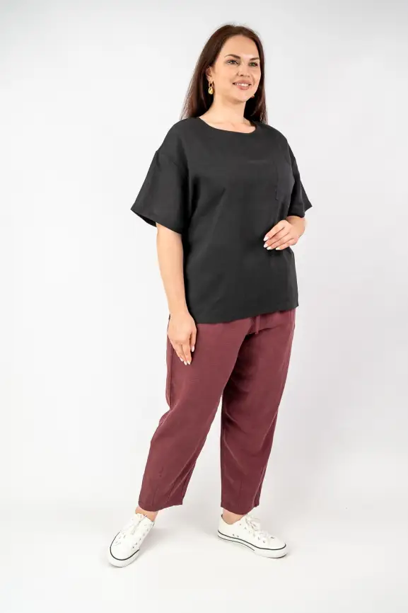 Футболка лен карман 24080 Размер 50-56 фото 28