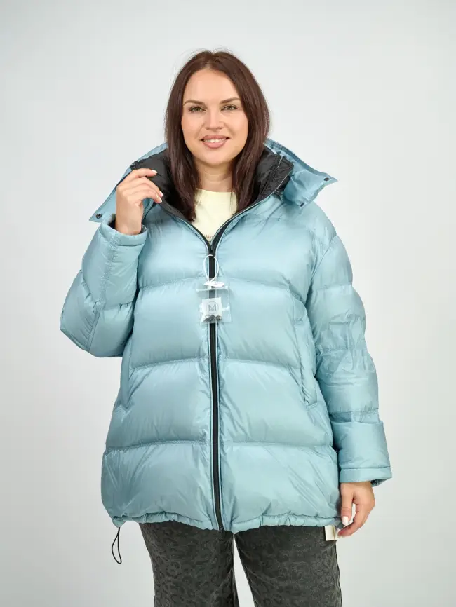 Пуховик зимний 9903 удлиненный Размер 50-60 фото 56