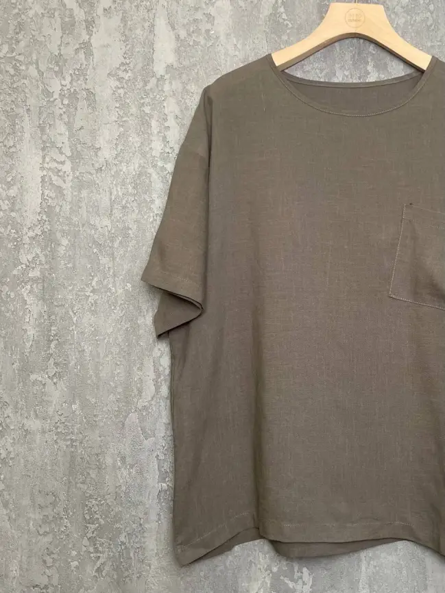 Футболка лен карман 24080 Размер 50-56 фото 24