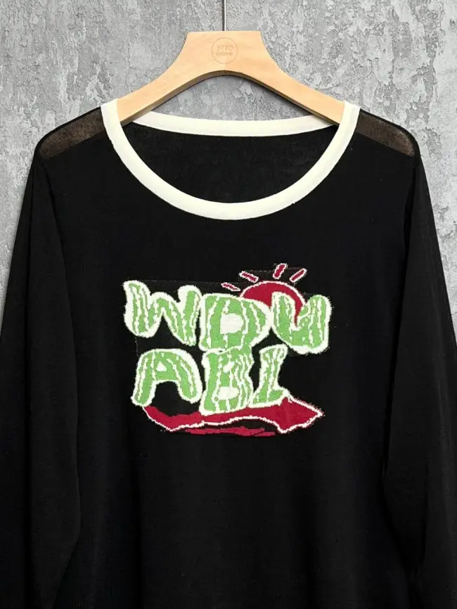 Джемпер с принтом 22717 размер 50- 58 фото 22