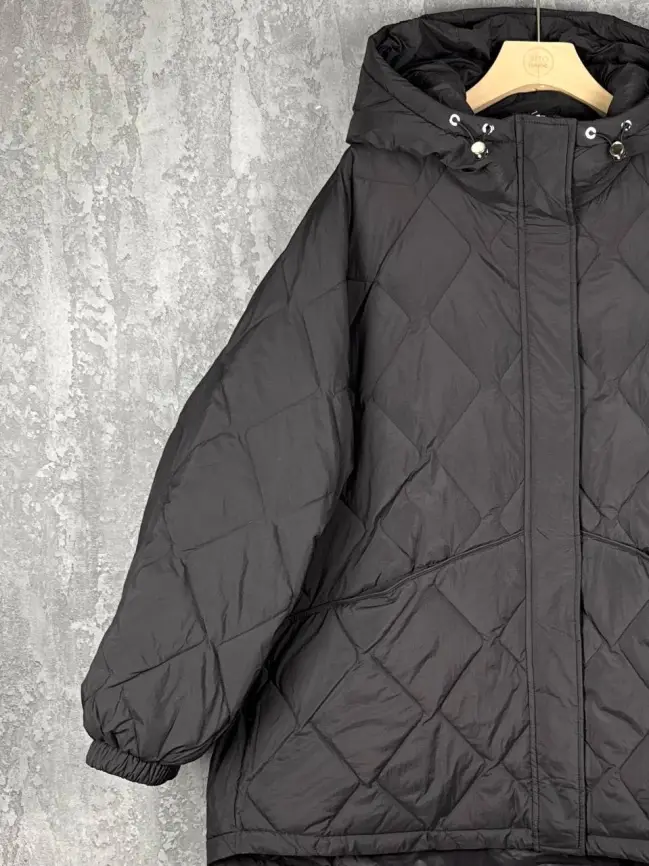 Стеганая куртка с капюшоном 8815 Размер 48-54 фото 26