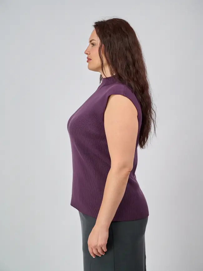 Джемпер без рукавов ЭттоПлюс 876 Размер 54-58 фото 6