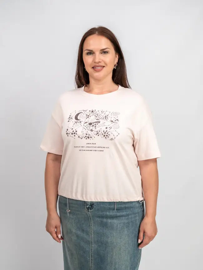 Футболка с принтом 95143 Размер 50-54 фото 2