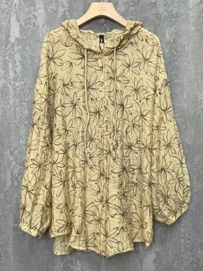 Ветровка-пыльник в цветок 9176 Размер 50-58 фото 36