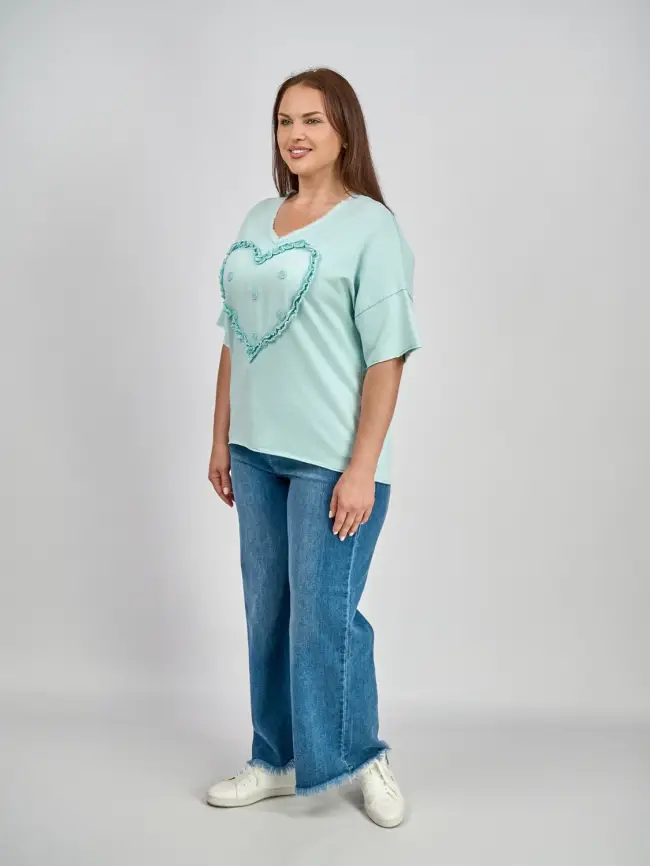 Футболка Сердце 6001 Италия Размер 50-58 фото 24