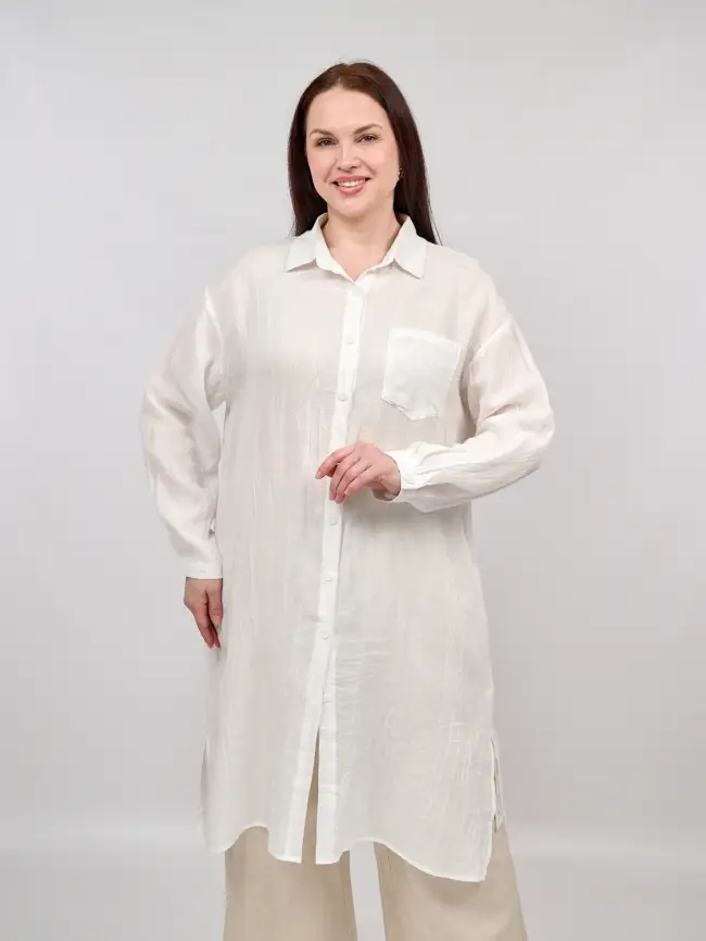 Рубашка-кардиган 2508 Размер 50-58 фото 26