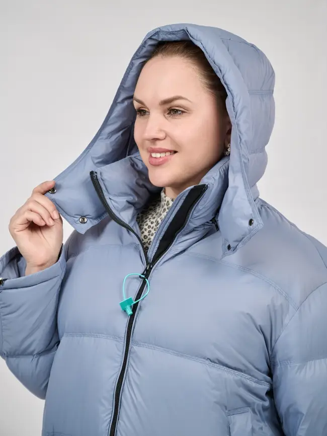 Пуховик зимний 9906 удлиненный Размер 50-60 фото 7