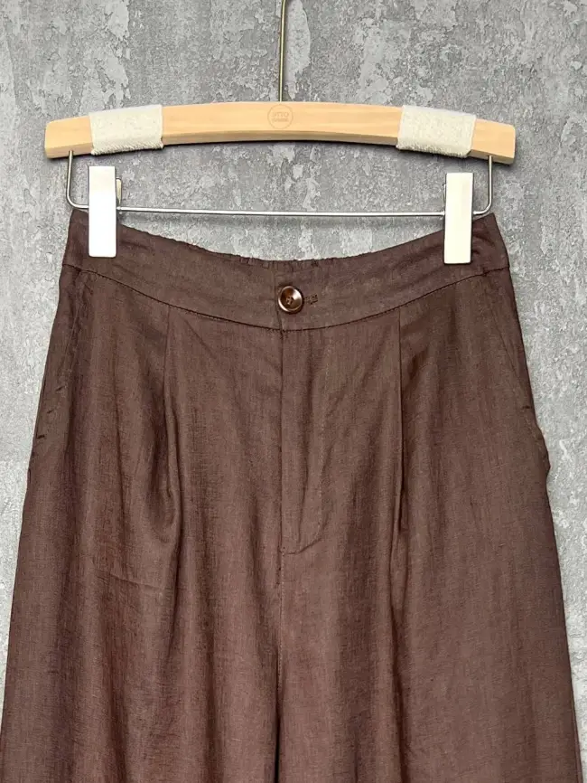 Брюки лен палаццо 25030 фото 15