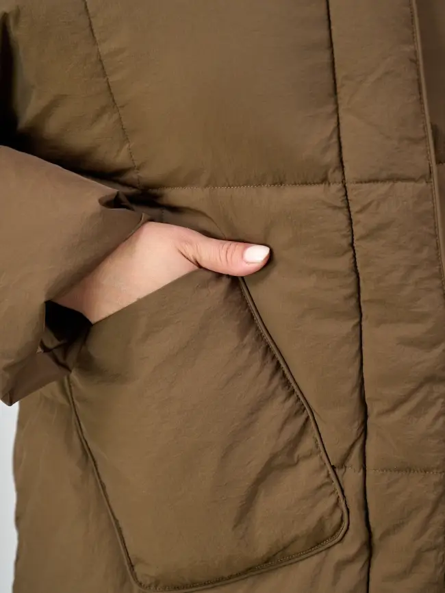 Пуховик женский с шарфом 8358 Размер 50-58 фото 82