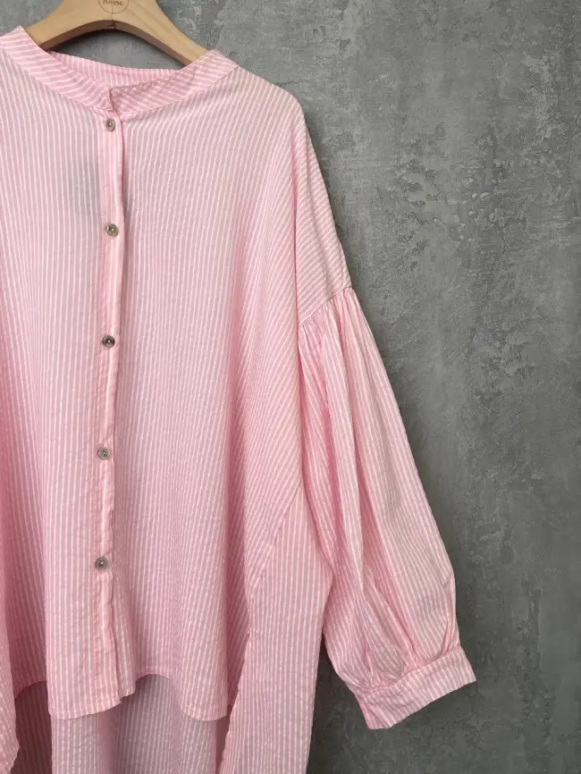 Рубашка фонарик Италия 3160 полоска Размер 52-58 фото 18